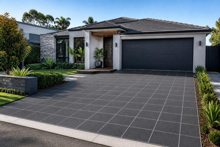 spray-on paving on gold coast driveway